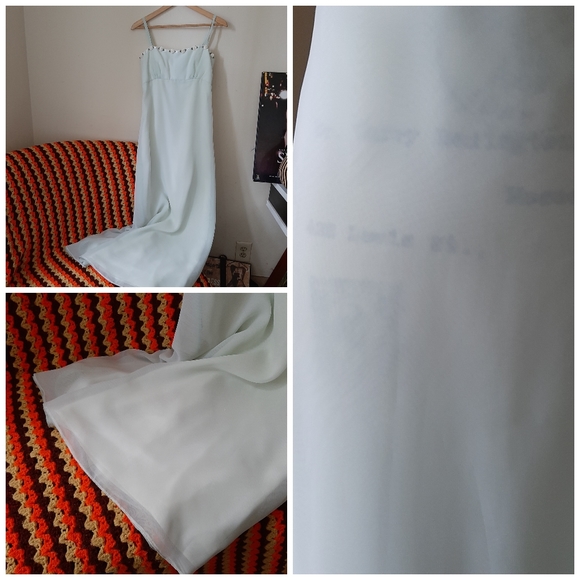 VTG Dessy After Six Maxi Square Neck Bride Mint 2k - Picture 3 of 8